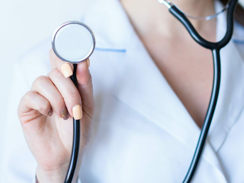 Doctor holding a stethoscope